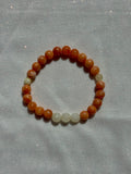 honey calcite and orange calcite bracelet