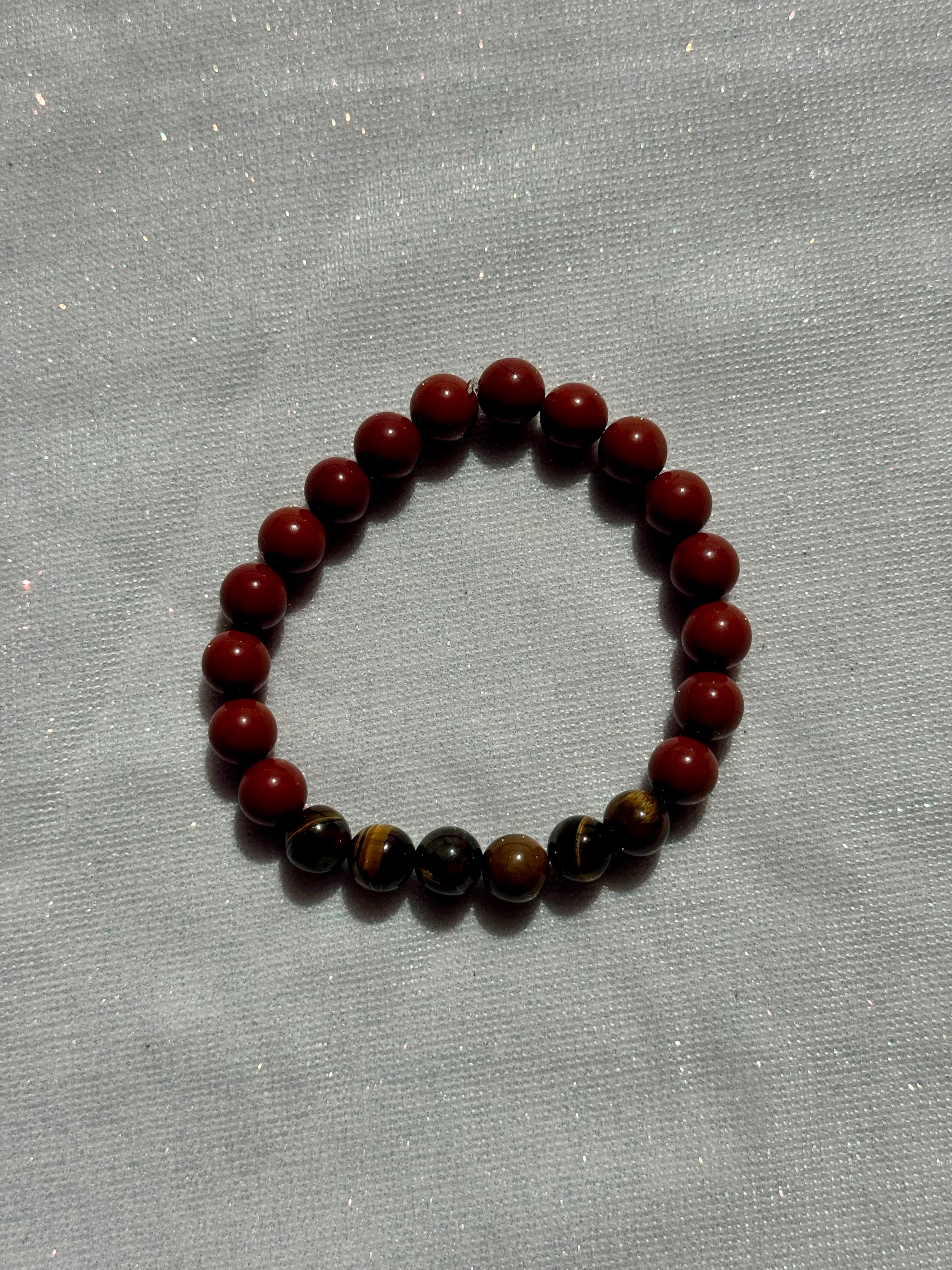tigers eye and red jasper bracelet