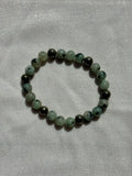 kiwi stone and pyrite bracelet
