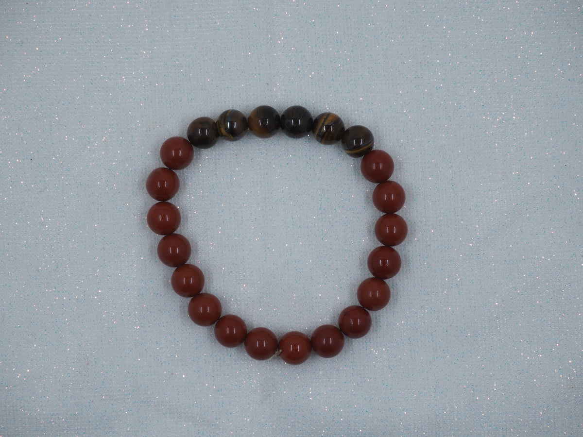 tigers eye and red jasper bracelet