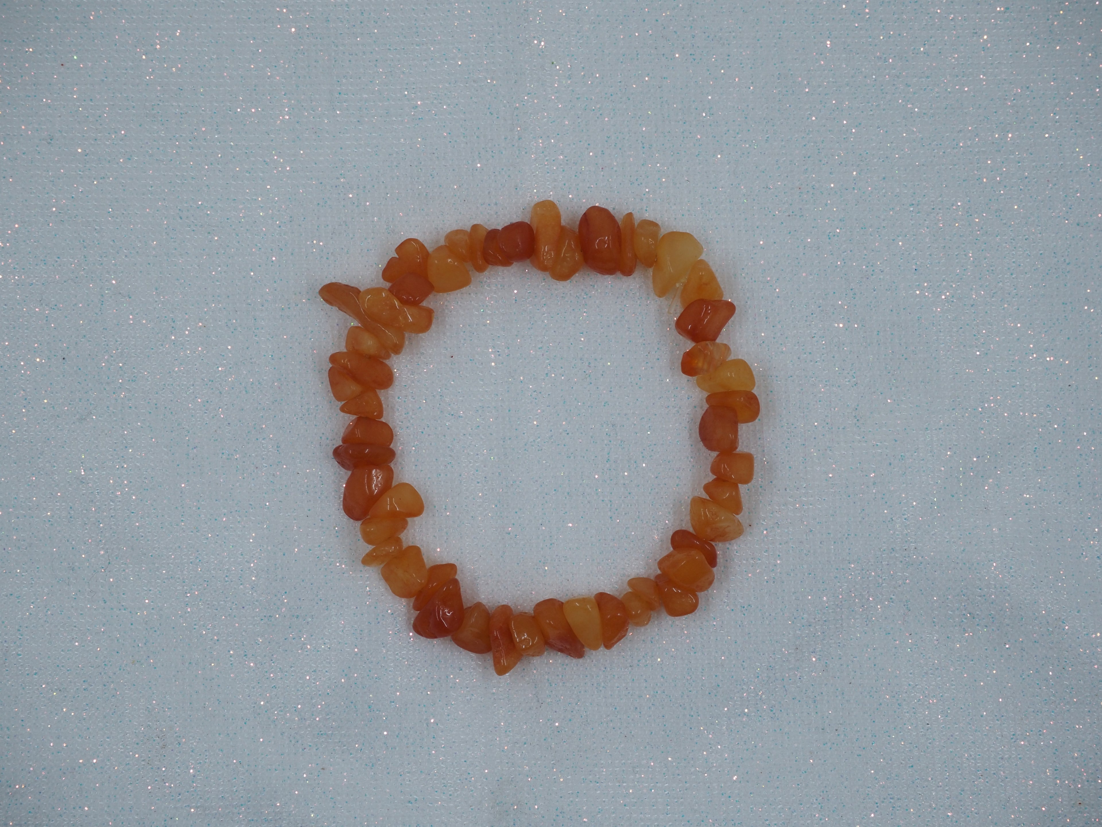 orange dyed quartzite bracelet