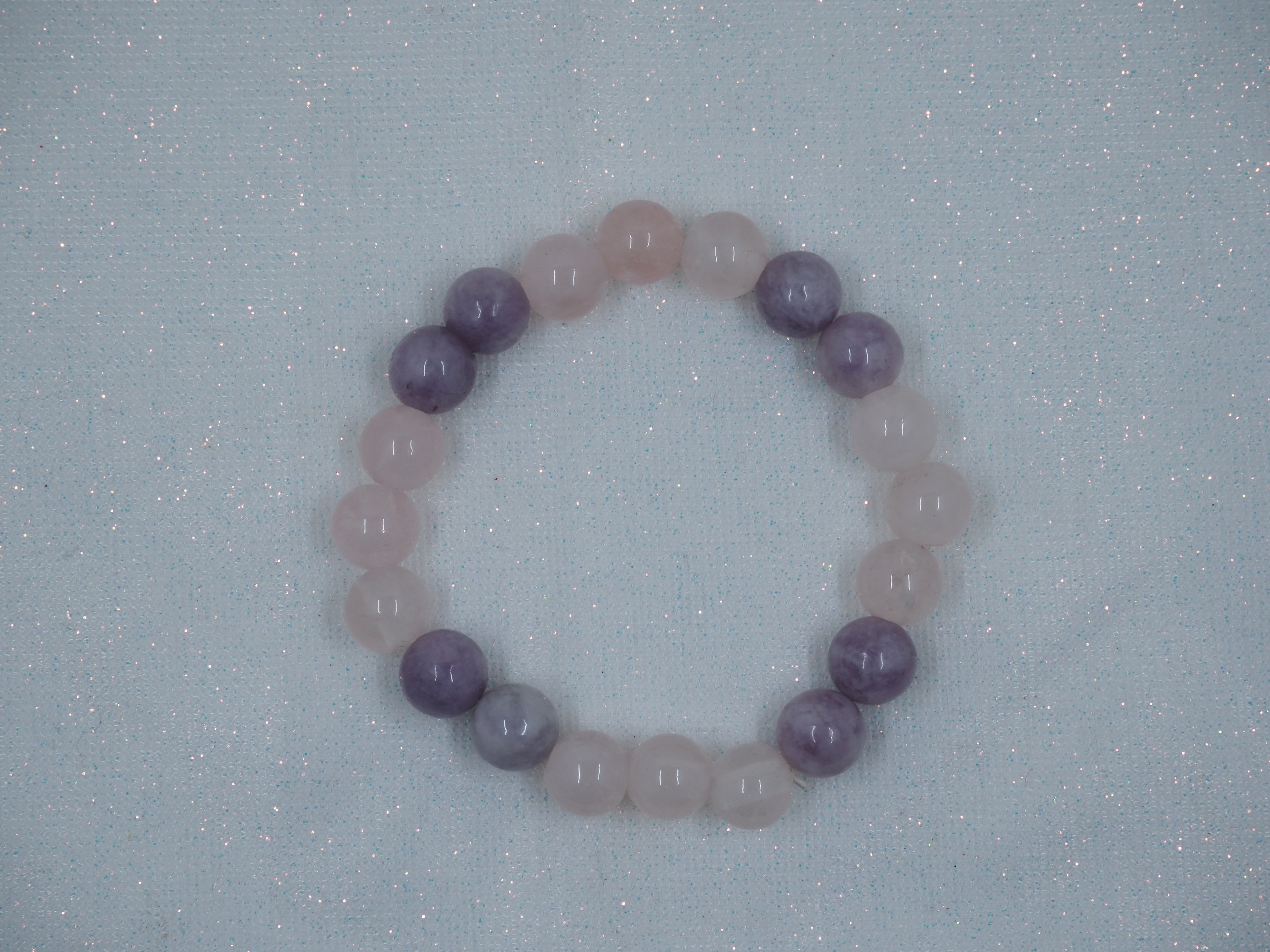 rose quartz & lepidolite bracelet