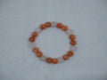 orange calcite & clear quartz bracelet